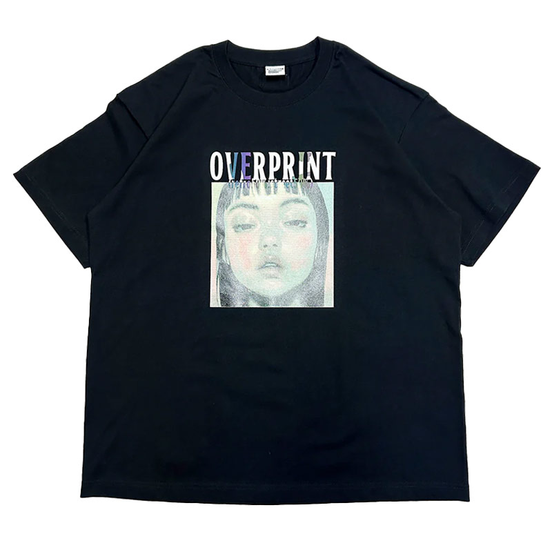 OVER PRINT(オーバープリント)/ パン Tee -2.COLOR-(BLACK)
