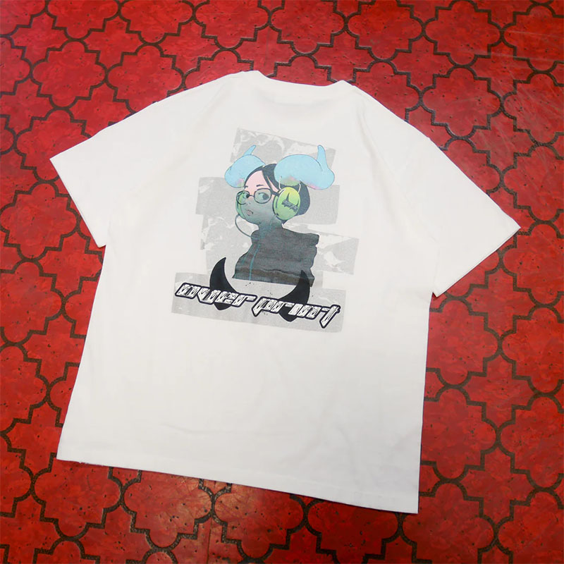 OVER PRINT(オーバープリント)/ Satan Tee -2.COLOR-(WHITE)