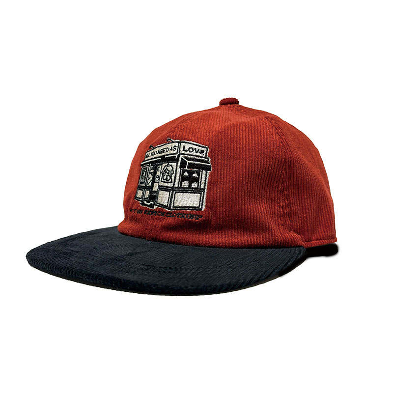 ROUGH SKETCH CLOTHING(ラフスケッチクロージング)/ STORE CORDUROY 2TONE CAP -3.COLOR-(RED/BLACK)