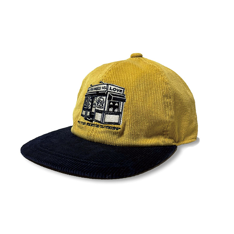 ROUGH SKETCH CLOTHING(ラフスケッチクロージング)/ STORE CORDUROY 2TONE CAP -3.COLOR-(YELLOW/NAVY)