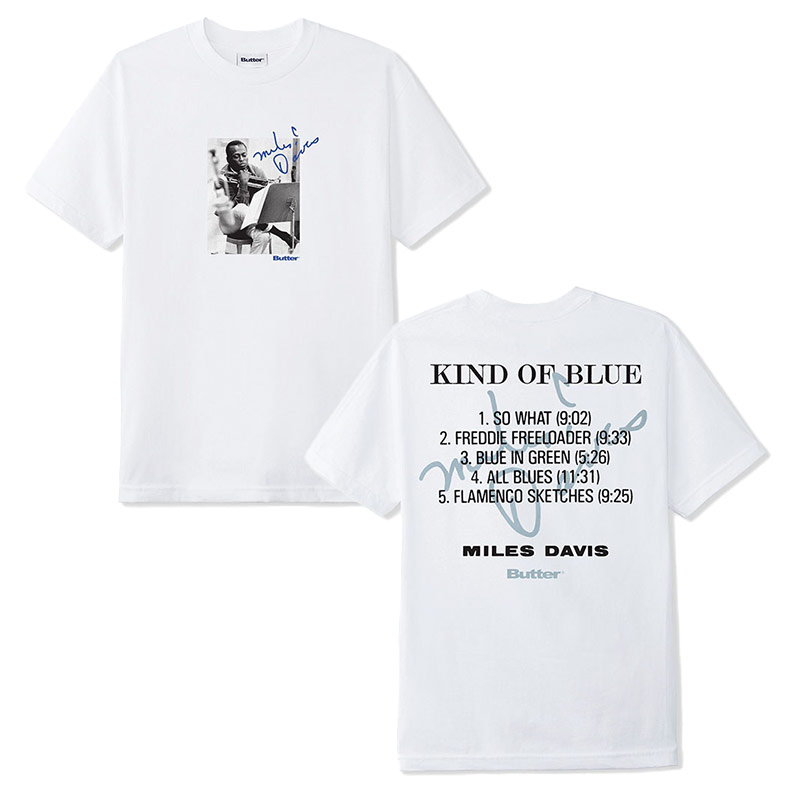 Butter Goods(バターグッズ)/ Kind Of Blue Tee -WHITE-