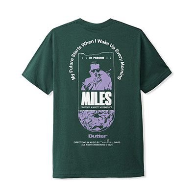 Butter Goods(バターグッズ)/ Round About Midnight Tee -GREEN-