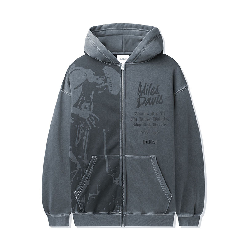 Butter Goods(バターグッズ)/ Thanks Zip-Thru Hood -2.COLOR-(CHRACOAL)
