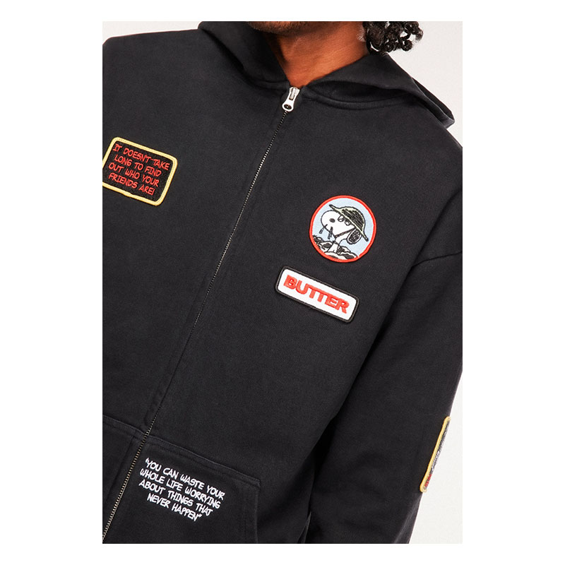 Butter Goods(バターグッズ)/ Patches Zip-Thru Hood -2.COLOR-
