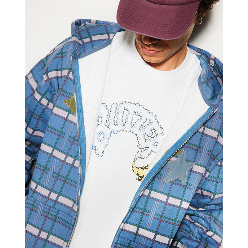 Butter Goods(バターグッズ)/ Edge Applique Zip-Thru Hood -CHECK-