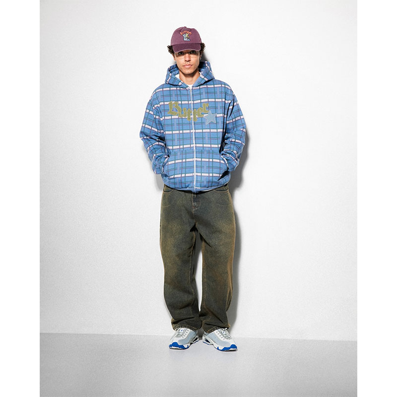 Butter Goods(バターグッズ)/ Edge Applique Zip-Thru Hood -CHECK-