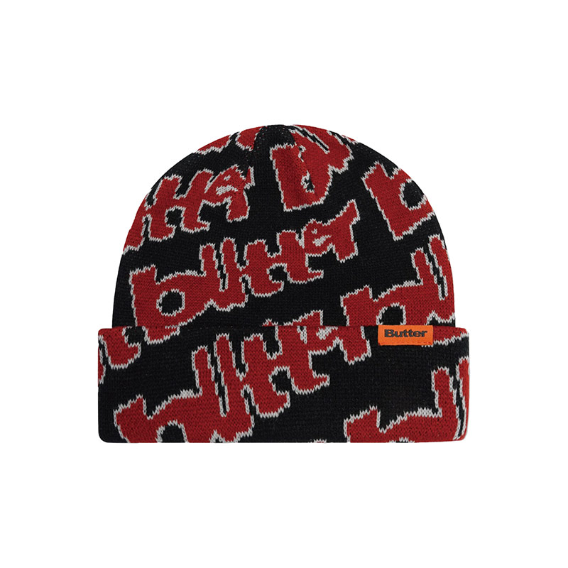 Butter Goods(バターグッズ)/ Warped Beanie -3.COLOR-(BLACK)