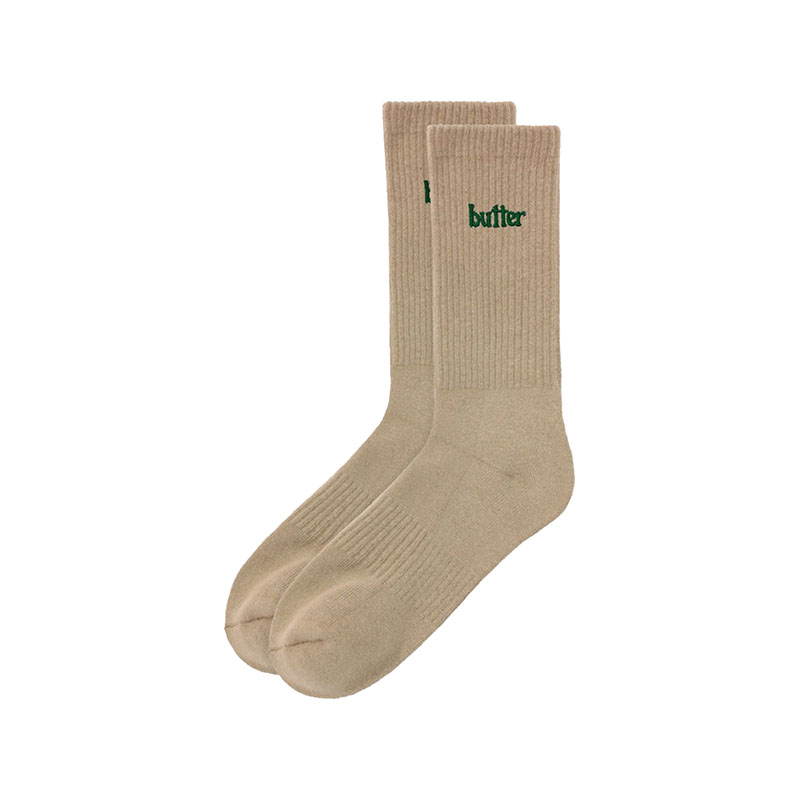 Butter Goods(バターグッズ)/ Basic Socks -6.COLOR-(SAND)