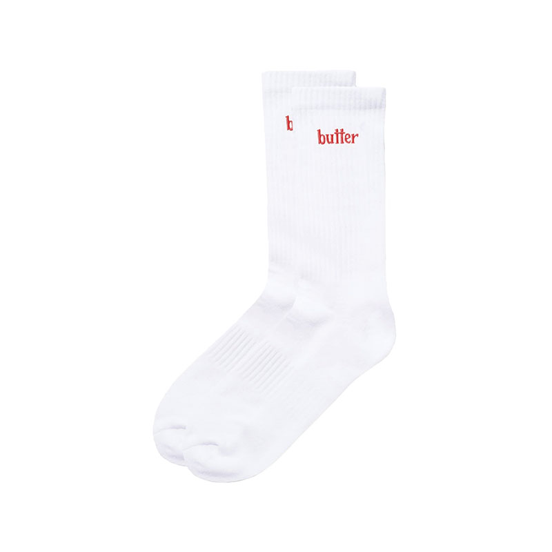 Butter Goods(バターグッズ)/ Basic Socks -6.COLOR-(WHITE)
