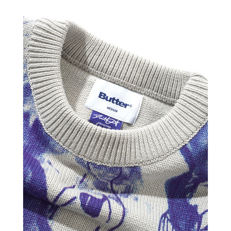 Butter Goods(バターグッズ)/ Davide Knit Sweater -GREY-