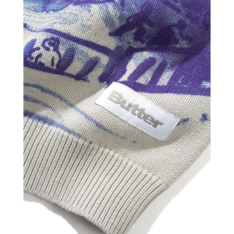 Butter Goods(バターグッズ)/ Davide Knit Sweater -GREY-