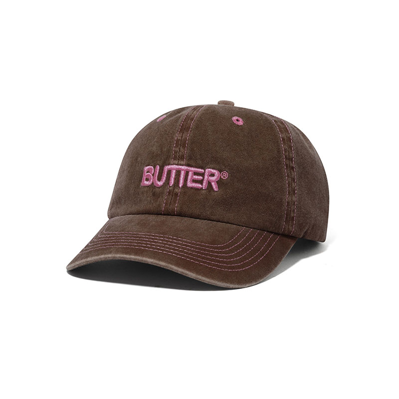 Butter Goods(バターグッズ)/ Rounded Logo 6 Panel Cap -3.COLOR-(W.BROWN)