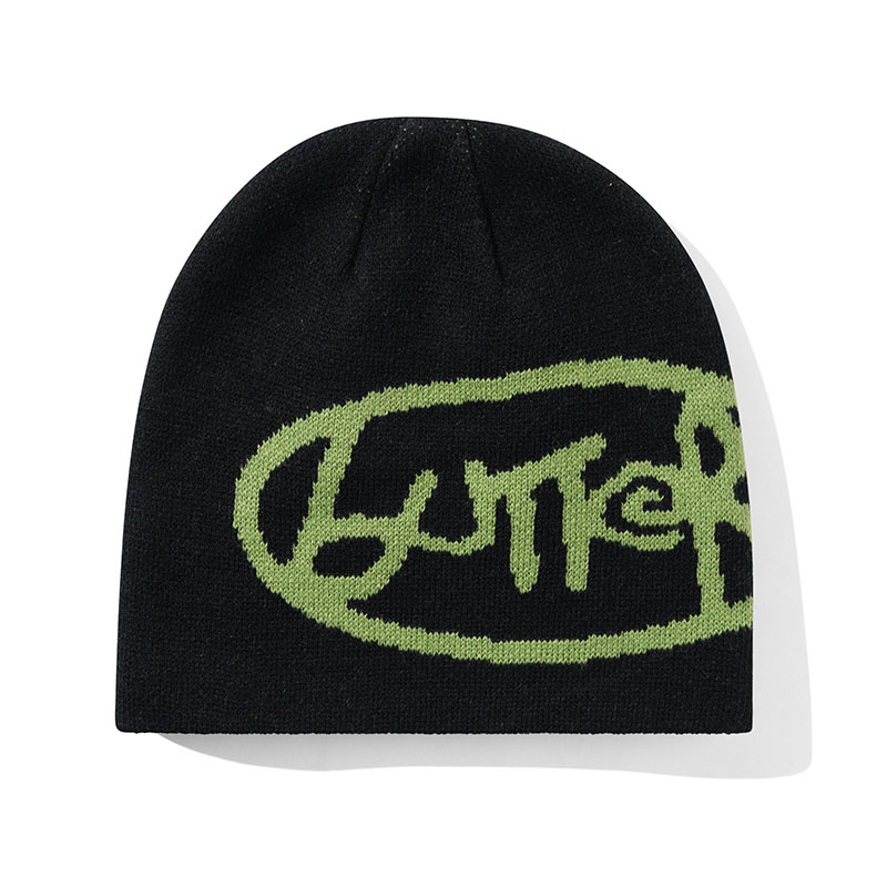 Butter Goods(バターグッズ)/ Abseil Skully Beanie -3.COLOR-(BLACK)