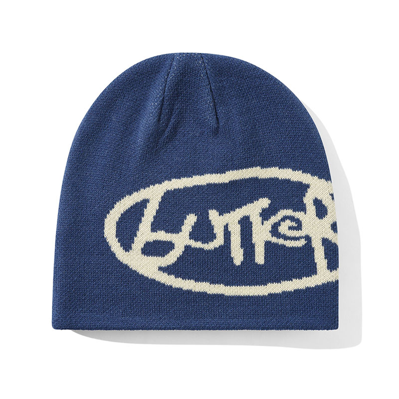 Butter Goods(バターグッズ)/ Abseil Skully Beanie -3.COLOR-(BLUE)