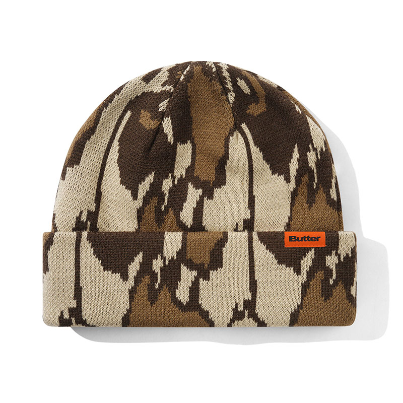 Butter Goods(バターグッズ)/ Wipeout Camo Beanie -3.COLOR-(BROWN)