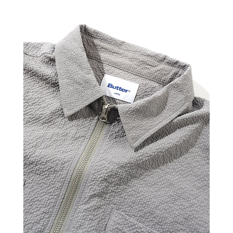 Butter Goods(バターグッズ)/ Carve Zip Shirt -GREY-