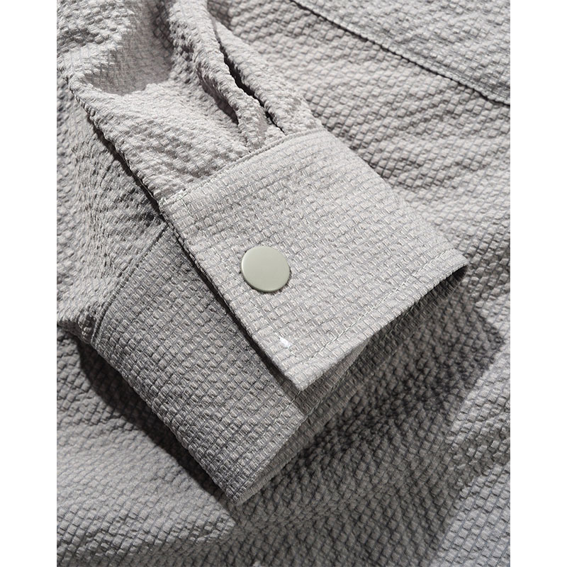 Butter Goods(バターグッズ)/ Carve Zip Shirt -GREY-