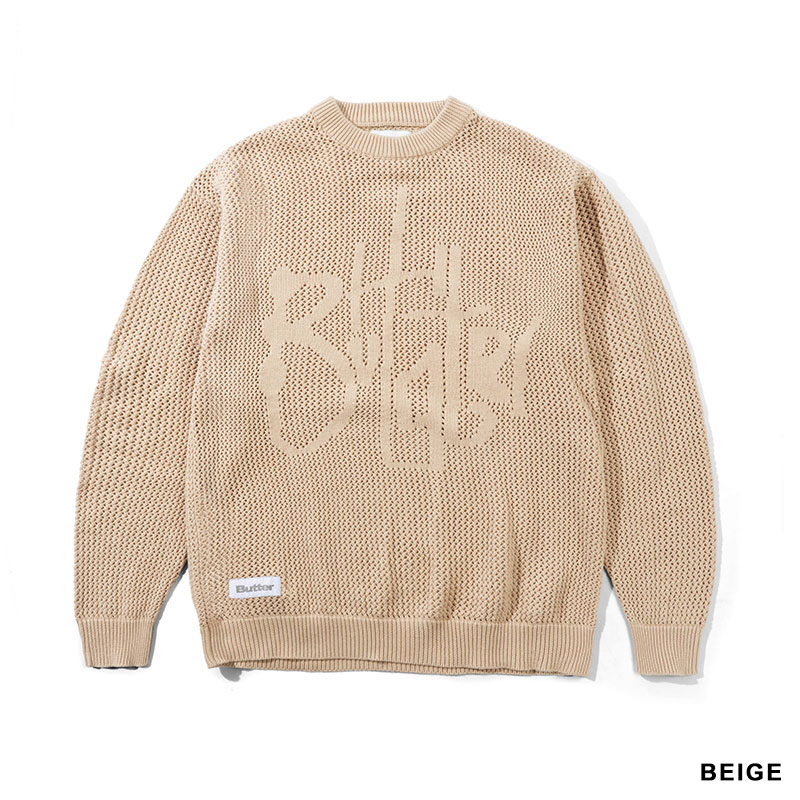 Butter Goods(バターグッズ)/ Scribble Knit Sweater -2.COLOR-