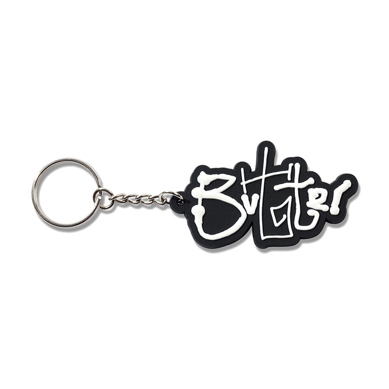 Butter Goods(バターグッズ)/ Scribble Rubber Key Chain -BLACK-