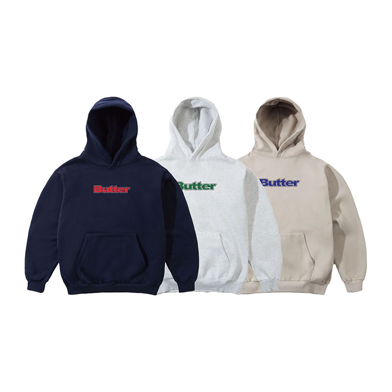 Butter Goods(バターグッズ)/ Outline Logo Pullover Hood -3COLOR-