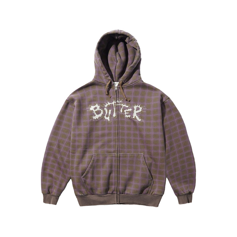 Butter Goods(バターグッズ)/ Eruption Zip-Thru Hood -2COLOR-(PLAID)