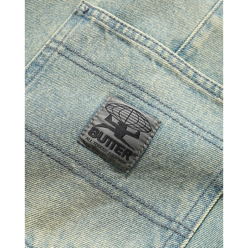 Butter Goods(バターグッズ)/ Wide Cut Denim Jeans -WASH BLUE-