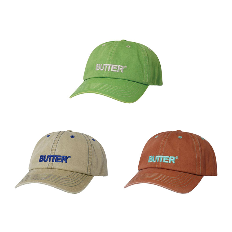 Butter Goods(バターグッズ)/ Rounded Logo 6 Panel Cap -3COLOR-
