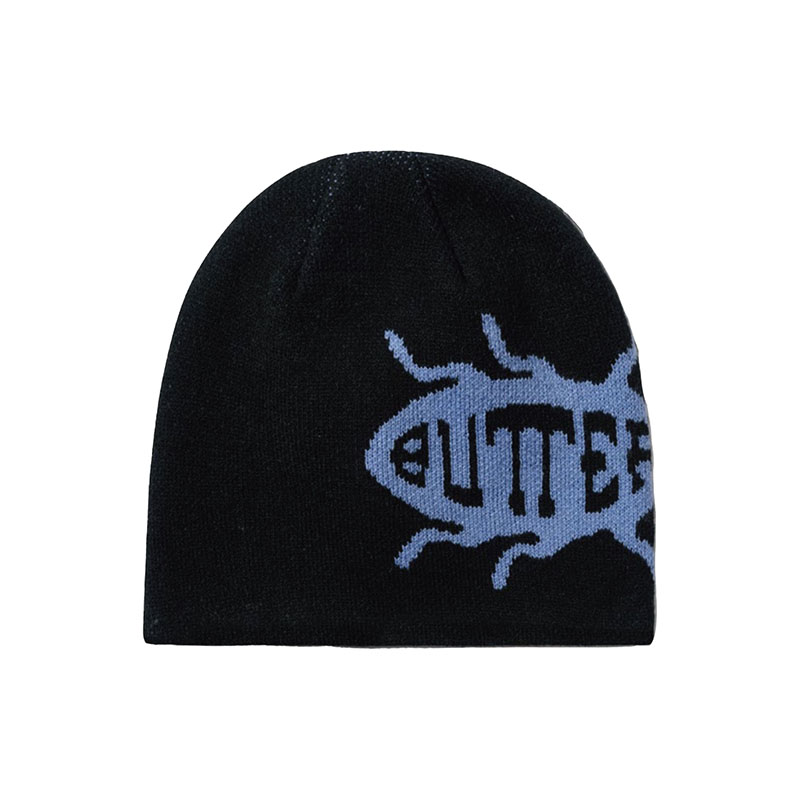 Butter Goods(バターグッズ)/ Rouch Skully Beanie -3COLOR-(BLACK)