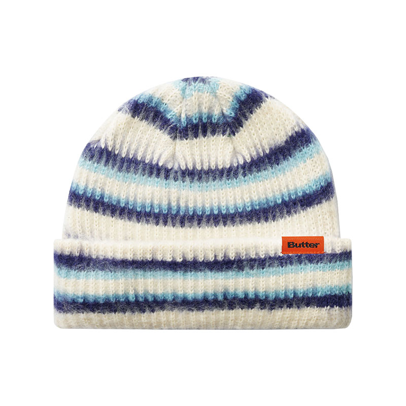 Butter Goods(バターグッズ)/ Swipe Beanie -3COLOR-(CREAM)