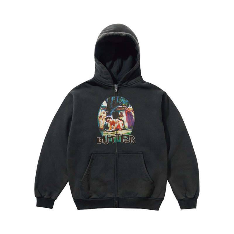 Butter Goods(バターグッズ)/ Nimai Zip-Thru Hood -BLACK-