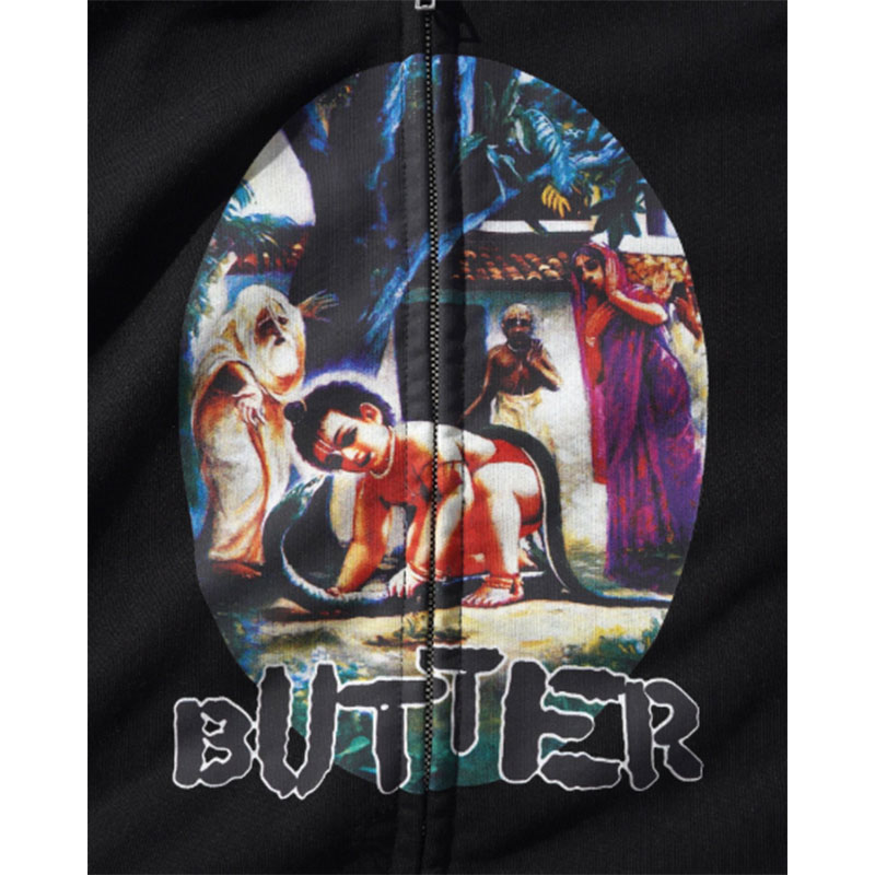 Butter Goods(バターグッズ)/ Nimai Zip-Thru Hood -BLACK-