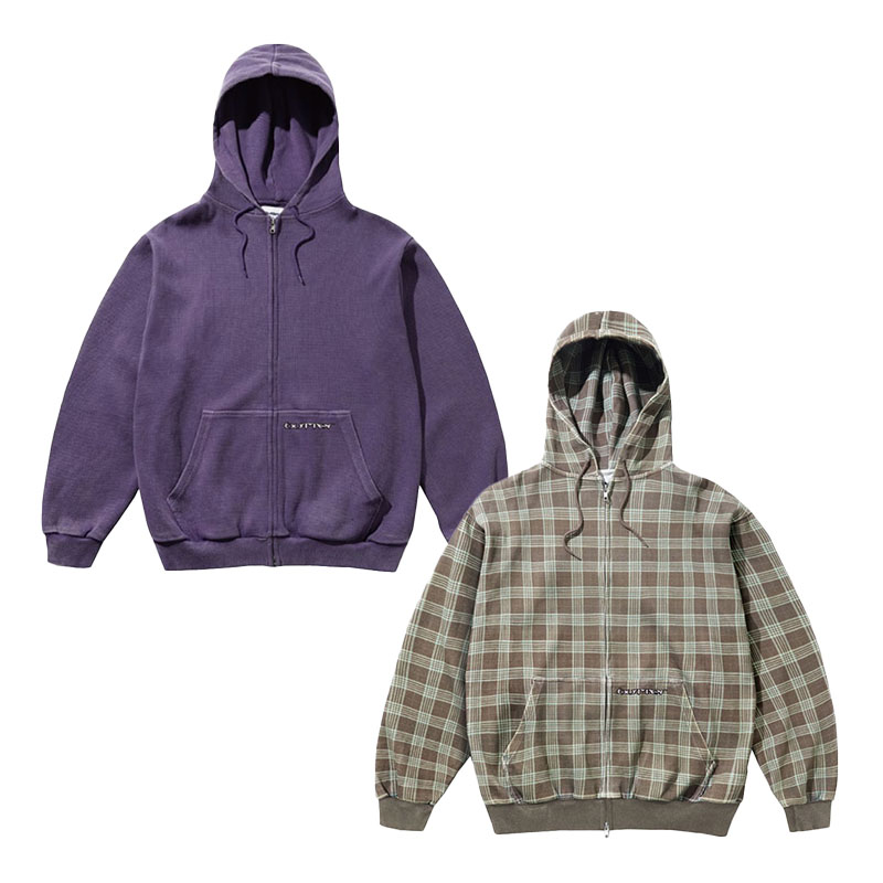 Butter Goods(バターグッズ)/ Waffle Zip-Thru Hood -2.COLOR-