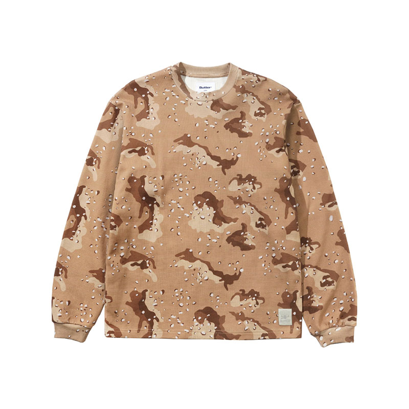 Butter Goods(バターグッズ)/ Waffle L/S Tee -DEDERT CAMO-