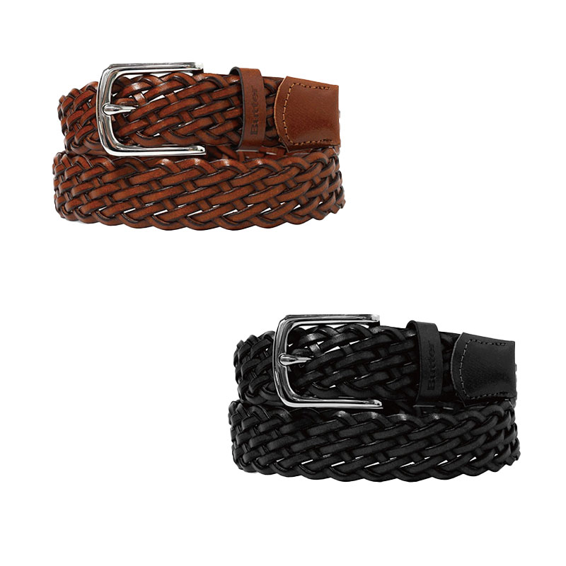 Butter Goods(バターグッズ)/ Leather Braided Belt -2COLOR-