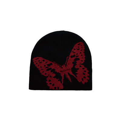 BYE JEREMY(バイジェレミー)/ Butterfly Beanie -BLACK-