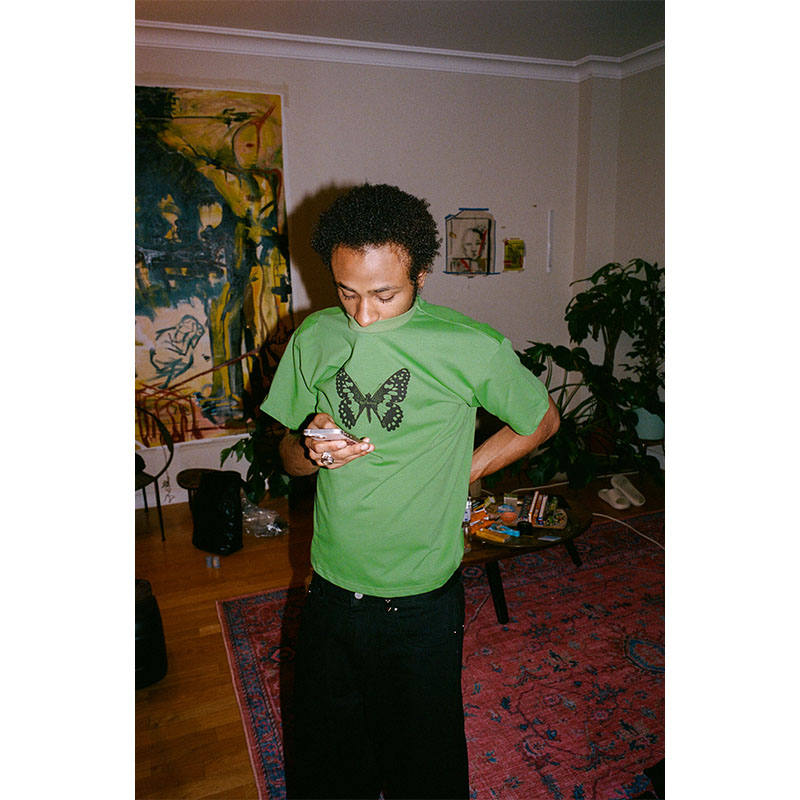 BYE JEREMY(バイジェレミー)/ Butterfly Tee -GREEN-