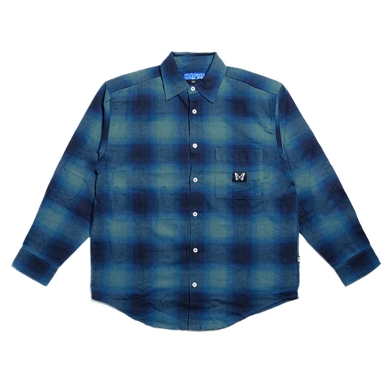 BYE JEREMY(バイジェレミー)/ Kurt Flannel Shirt -BLUE-
