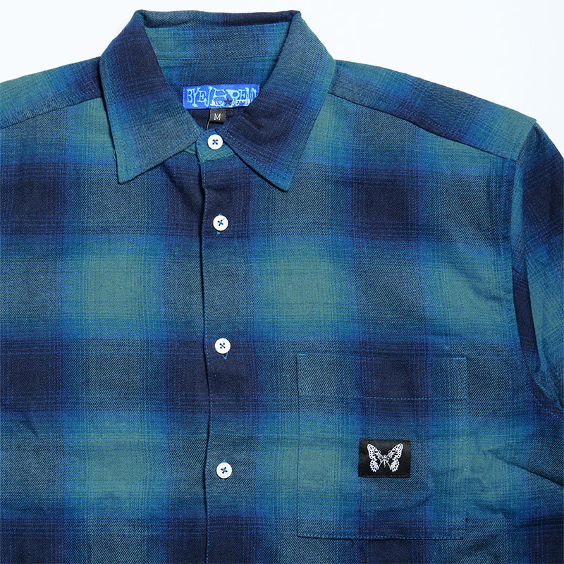 BYE JEREMY(バイジェレミー)/ Kurt Flannel Shirt -BLUE-