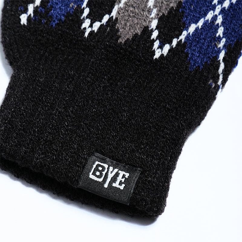 BYE JEREMY(バイジェレミー)/ Preppy Black Gloves -BLACK-