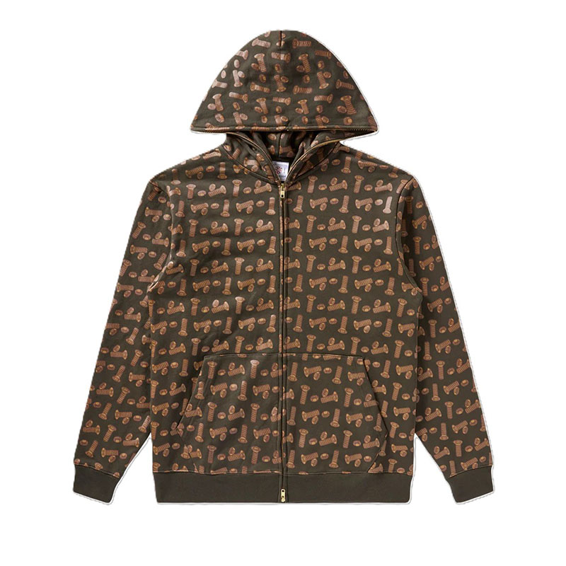 BRONZE 56K(ブロンズ)/ Hardware Full Zip Hoodie -BROWN-