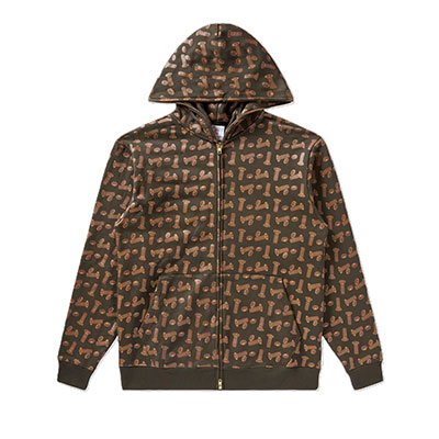 BRONZE 56K(ブロンズ)/ Hardware Full Zip Hoodie -BROWN-