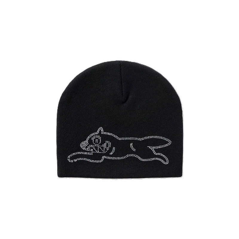 BRONZE 56K(ブロンズ)/ Rhinestone Beanie -BLACK-