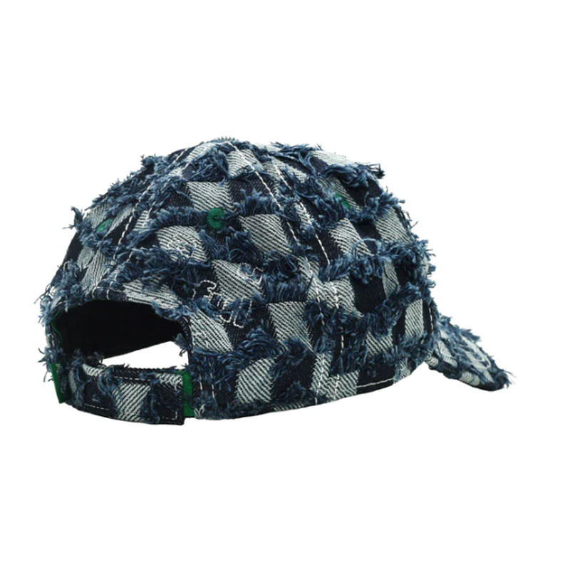 b.Eautiful(ビューティフル)/ Vapor 6 Panel Hat -Navy Checker Denim-