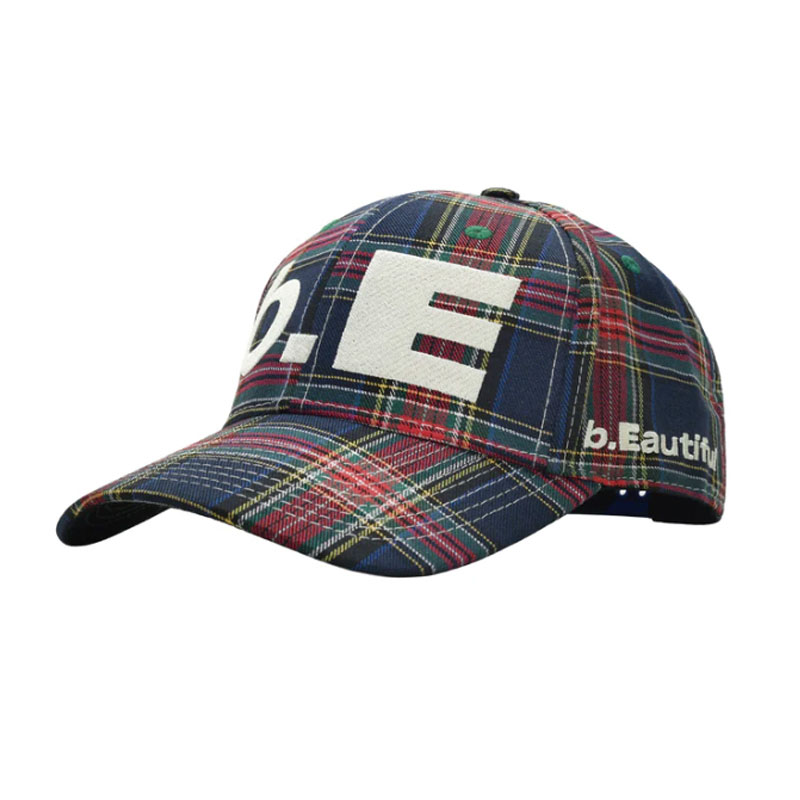 b.Eautiful(ビューティフル)/ b.E Hat -Blue Plaid / White-