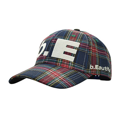b.Eautiful(ビューティフル)/ b.E Hat -Blue Plaid / White-