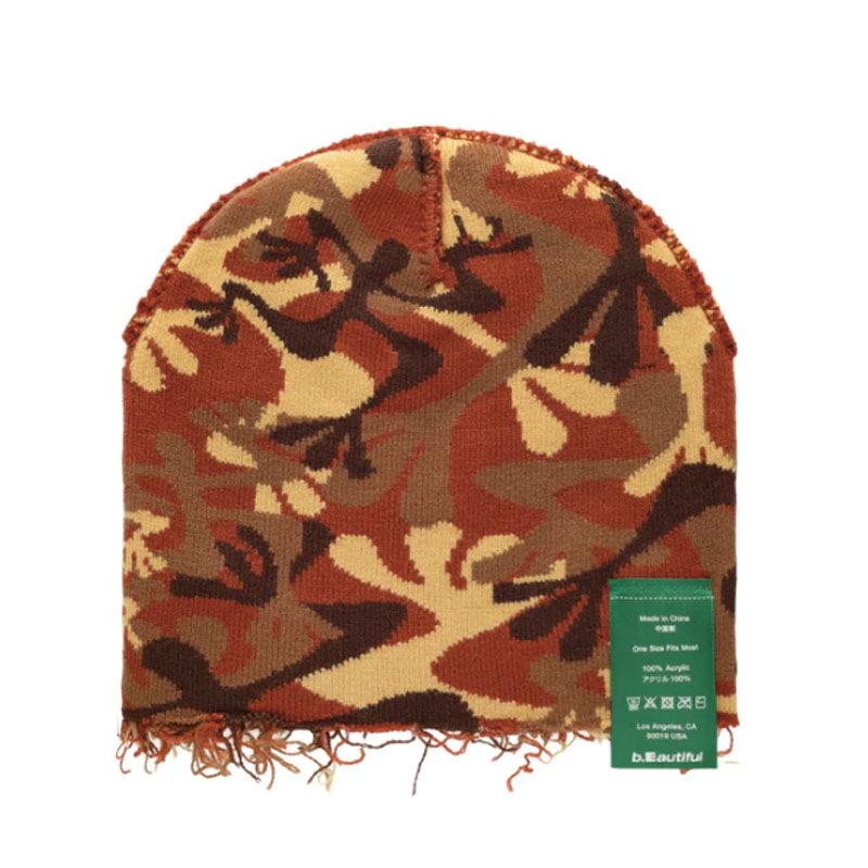 b.Eautiful(ビューティフル)/ b.e Camo Beanie -Sand / Brown-