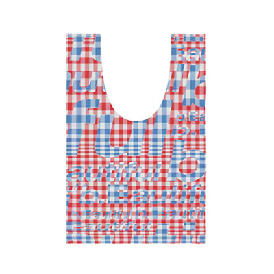 b.Eautiful(ビューティフル)/ Mix Checker Reusable Bag Mini -Red / Green-