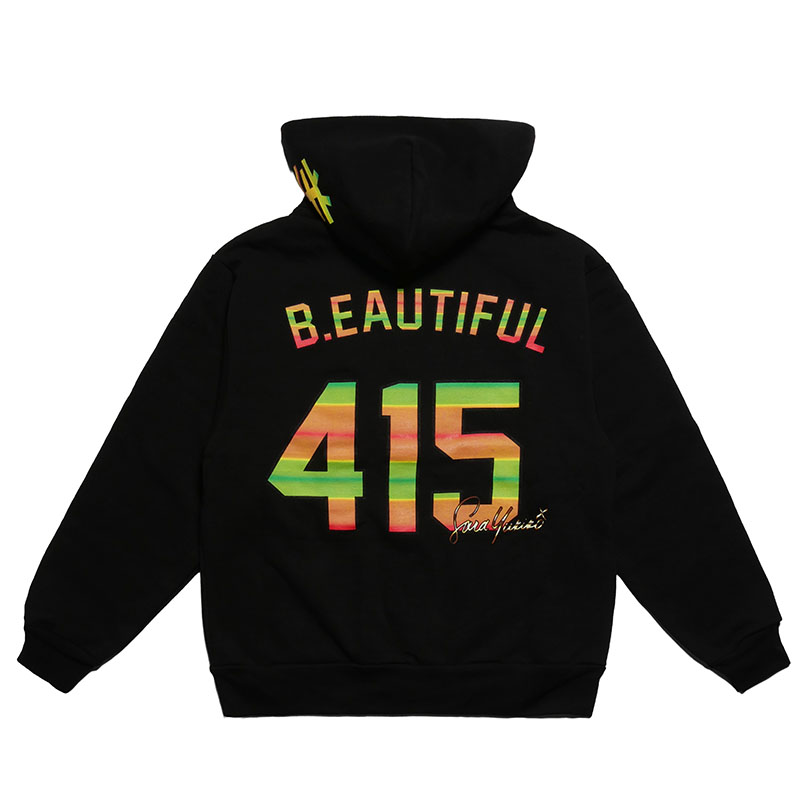 b.Eautiful(ビューティフル)/ b.Eautiful x Sara Yukiko Mon Thizzed SF Zip Up Hoodie -BLACK-
