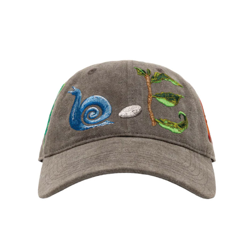 b.Eautiful(ビューティフル)/ Critters 6 Panel Hat -WASHED BROWN-