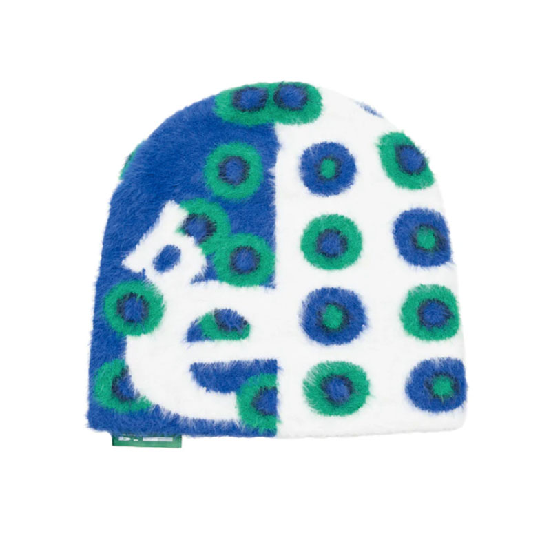 b.Eautiful(ビューティフル)/ Department Mohair Beanie -WHITE/BLUE-